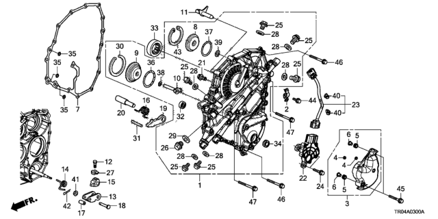 2012 Honda Civic Bearing, Needle (30X52X19) Diagram for 91102-RZ2-003