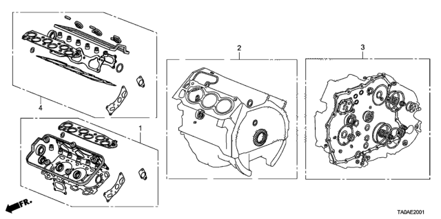 2012 Honda Accord Gasket Kit (V6) Diagram