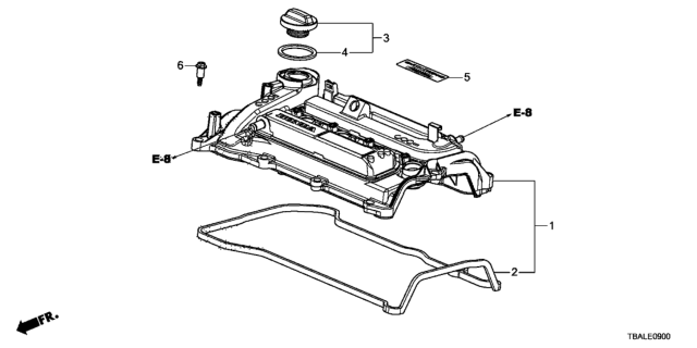 2020 Honda Civic Cylinder Head Cover Diagram