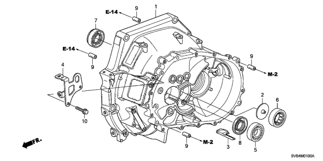 2011 Honda Civic MT Clutch Case (1.8L) Diagram
