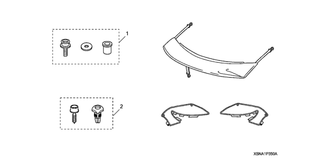 2010 Honda Civic Nose Mask (Half) Diagram for 08P35-SNA-100A