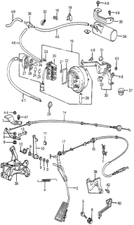 1982 Honda Accord Clamp, Throttle Wire Diagram for 17913-692-680