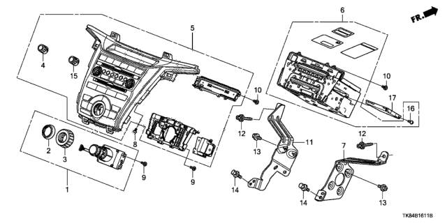 2013 Honda Odyssey An Diagram for 39100-TK8-A83RM