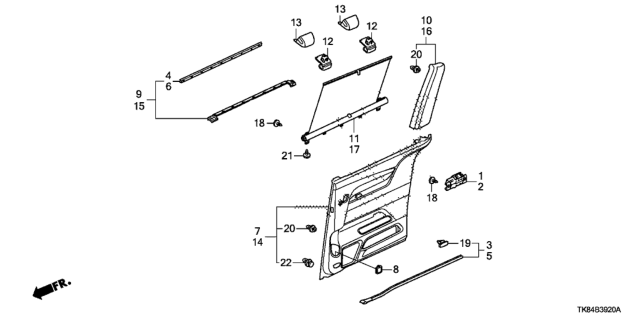 2015 Honda Odyssey Slide Door Lining Diagram