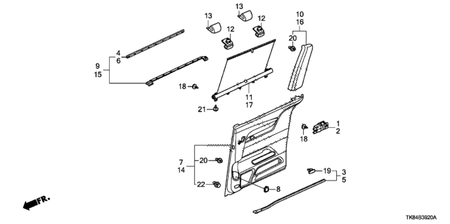 2011 Honda Odyssey Slide Door Lining Diagram