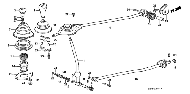 1990 Honda Civic Shift Lever Diagram