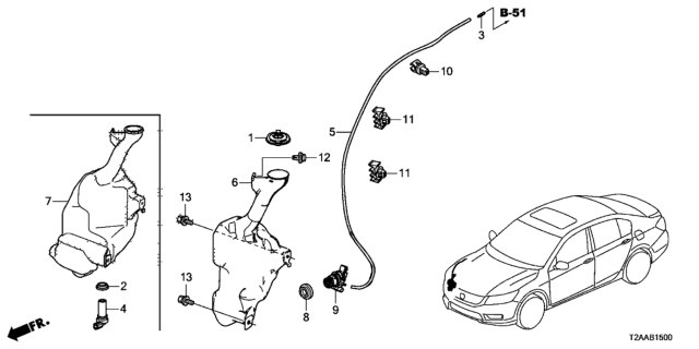 2017 Honda Accord Windshield Washer Diagram