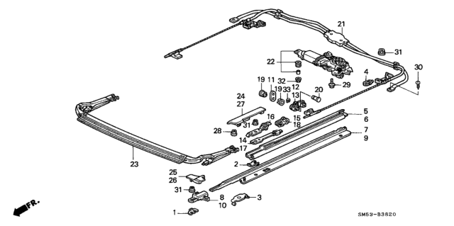 1992 Honda Accord Sunroof Motor Diagram