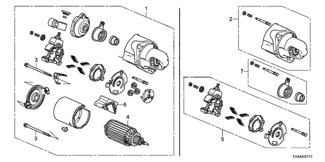 2021 Honda Accord Starter Motor (Mitsuba) (2.0L) Diagram