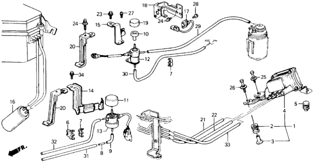 1990 Honda Prelude Stay, Idle Up Solenoid Diagram for 36162-PK1-G01