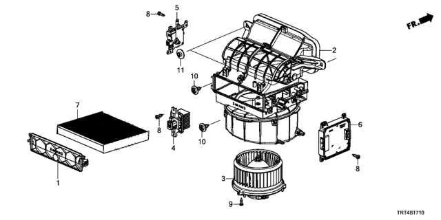 2020 Honda Clarity Fuel Cell BLOWER SUB-ASSY. Diagram for 79305-TBV-A01