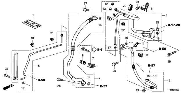 2018 Honda Odyssey A/C Air Conditioner (Hoses/Pipes) Diagram