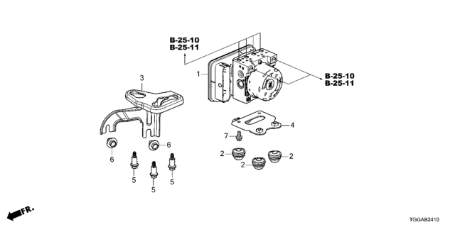 2021 Honda Civic MODULATOR ASSY-, VSA Diagram for 57100-TGH-M82