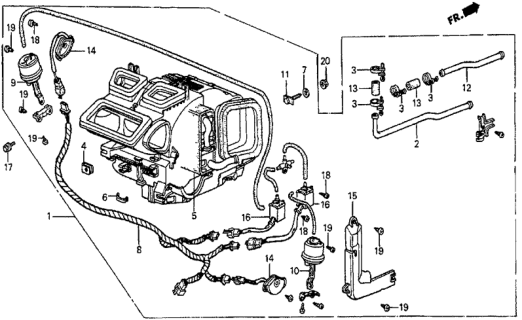 1987 Honda Prelude Pipe, Water Inlet Diagram for 39286-SF0-671