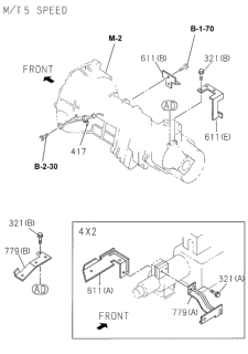 2002 Honda Passport MT Sensor Bracket Diagram