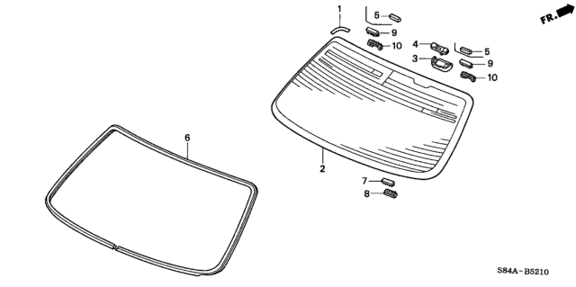 2002 Honda Accord Rear Windshield Diagram