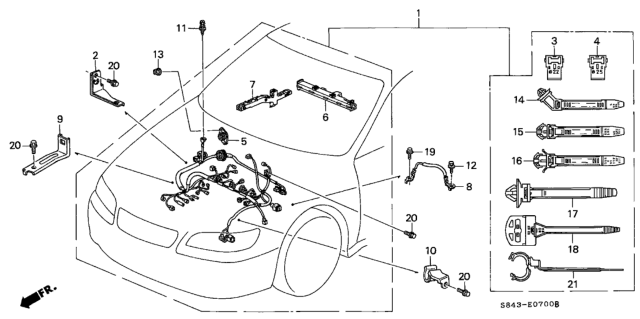 1999 Honda Accord Engine Wire Harness Diagram