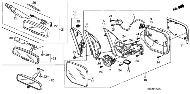 2013 Honda Pilot Mirror Diagram