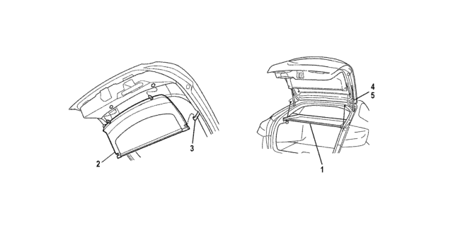 2015 Honda Crosstour Cargo Cover Diagram