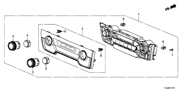 2018 Honda CR-V Knob Assy., Dial *NH900L* (Temp) (DEEP BLACK) Diagram for 79623-TLA-A01ZA