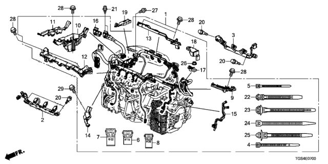 2019 Honda Passport Engine Wire Harness Diagram