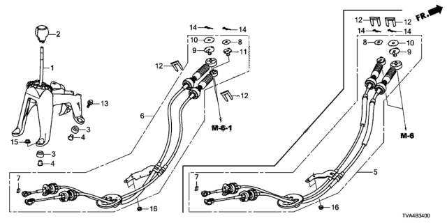 2020 Honda Accord Knob, Change Lever *NH900L* (LEA) (DEEP BLACK) Diagram for 54102-TBA-L02ZA