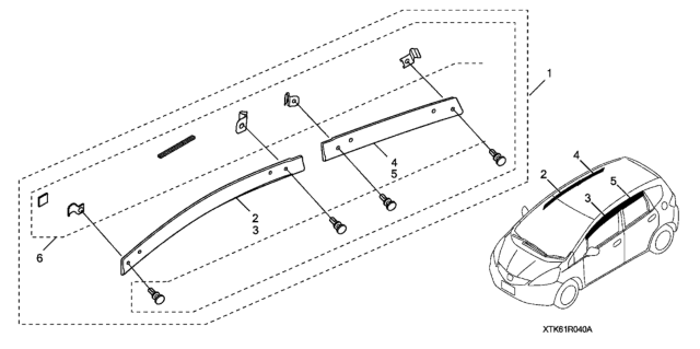 2013 Honda Fit Hardware Kit Diagram for 08R04-TK6-1A0R1