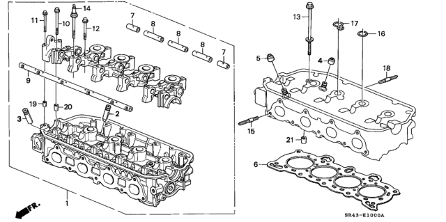 1992 Honda Civic Cylinder Head Diagram