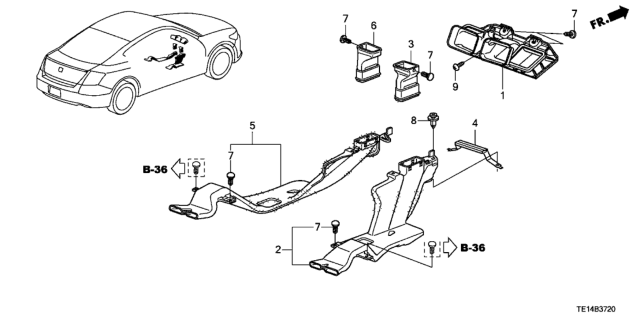 2012 Honda Accord 2 Door EXL-V6 KA 6MT Duct Diagram