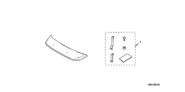 2009 Honda Odyssey Hardware, Moonroof Diagram for 08R01-SHJ-100R1