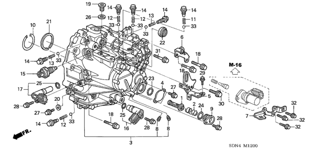 2003 Honda Accord Cover, Strainer Diagram for 21261-PR8-000