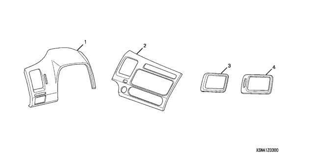 2010 Honda Civic Panel, Center Audio Diagram for 08Z03-SNA-100A2