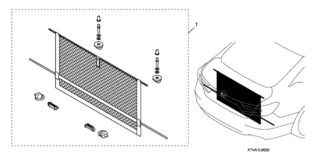 2020 Honda Accord Hybrid Cargo Net Diagram