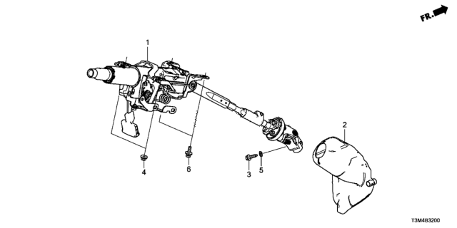 2017 Honda Accord Steering Column Diagram