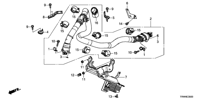 2018 Honda Clarity Plug-In Hybrid Battery DC High Voltage Cable Diagram