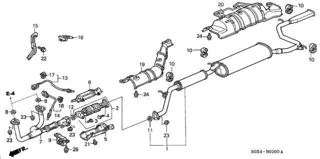 2000 Honda Odyssey Exhaust Pipe Diagram
