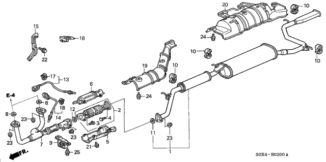 2001 Honda Odyssey Exhaust Pipe Diagram