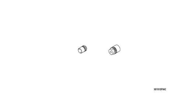 2006 Honda Accord Wheel Lock (Exposed Lug Nuts) Diagram