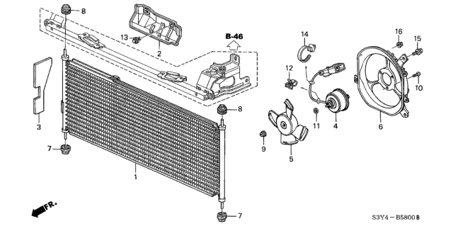 2005 Honda Insight Fan, Cooling Diagram for 80152-S3Y-003