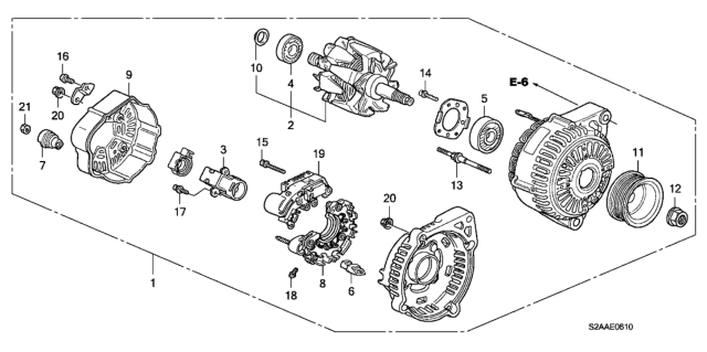 2008 Honda S2000 Cover, RR. End Diagram for 31135-PCX-J01