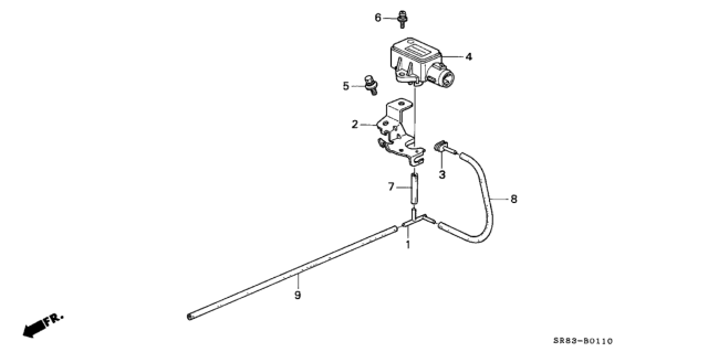 1993 Honda Civic 2 Door DX KA 5MT Device Control Diagram