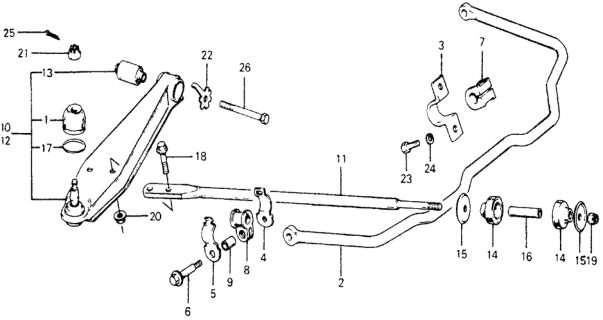 1977 Honda Accord Nut, Castle (12MM) Diagram for 90307-671-000