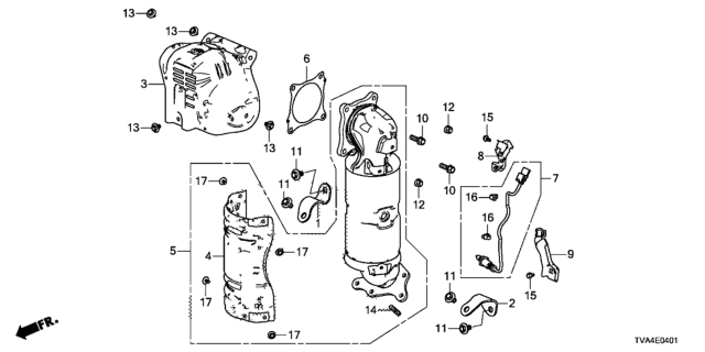 2021 Honda Accord Stay R, Converter Diagram for 11941-5BF-A00