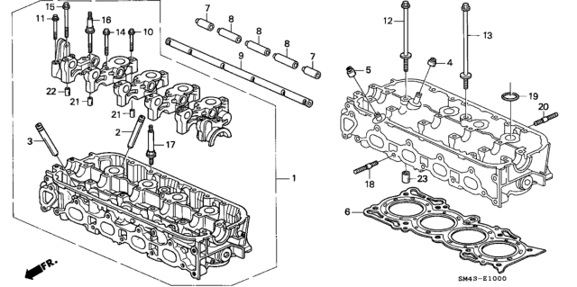 1993 Honda Accord Cylinder Head Diagram