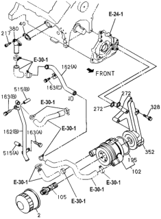 1995 Honda Passport Element Oil Filter Diagram for 8-97140-666-0