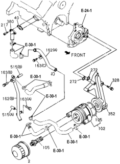 1995 Honda Passport Adapter, Oil Cooler Diagram for 8-97049-153-5