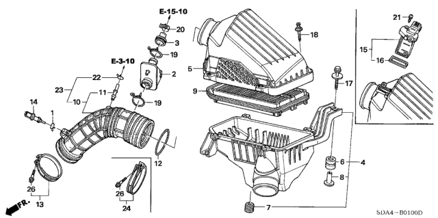 2006 Honda Accord Air Cleaner Diagram