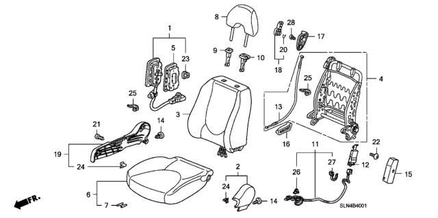 2008 Honda Fit Knob Assy., R. Walk-In *NH167L* (GRAPHITE BLACK) Diagram for 81236-SLN-A01ZA