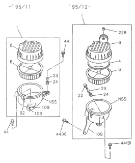 1996 Honda Passport Cover Assy., Air Cleaner Diagram for 8-97119-801-0