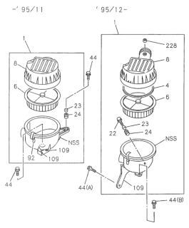 1996 Honda Passport Bolt, Air Cleaner (6X30) Diagram for 8-97032-128-0